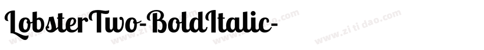 LobsterTwo-BoldItalic字体转换