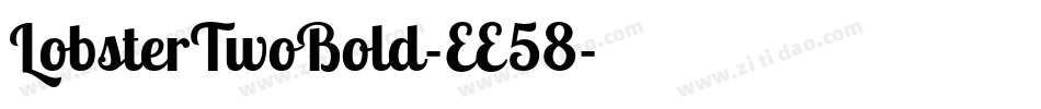 LobsterTwoBold-EE58字体转换