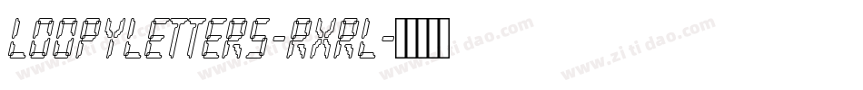 LoopyLetters-rxRL字体转换