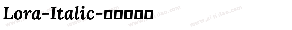 Lora-Italic字体转换