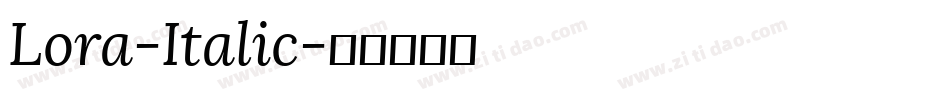 Lora-Italic字体转换
