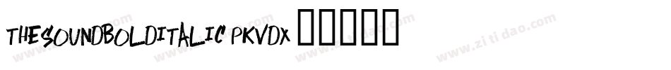 TheSoundBoldItalic-PKVDx字体转换 TheSoundBoldItalic-PKVDx字体转换