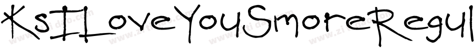 KsILoveYouSmoreRegular-5Yla字体转换