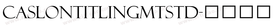 CaslonTitlingMTStd字体转换
