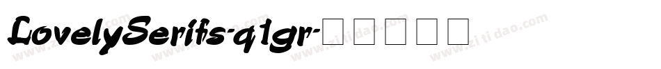 LovelySerifs-q1gr字体转换