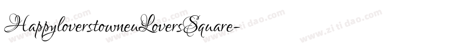 HappyloverstowneuLoversSquare-owV4字体转换
