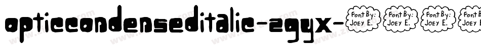 OpticCondensedItalic-zGyX字体转换