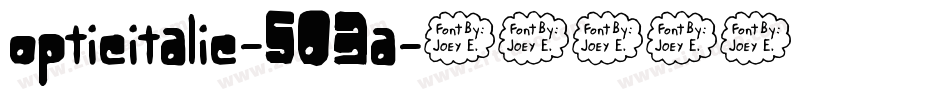 OpticItalic-503a字体转换