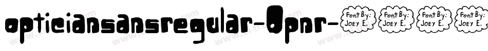 OpticiansansRegular-0pnR字体转换