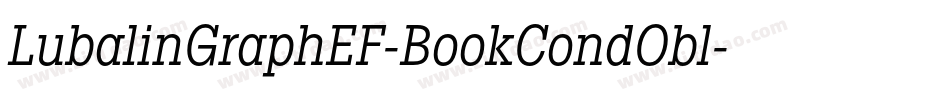 LubalinGraphEF-BookCondObl字体转换