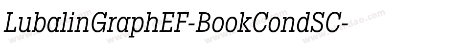 LubalinGraphEF-BookCondSC字体转换