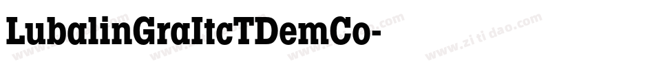 LubalinGraItcTDemCo字体转换