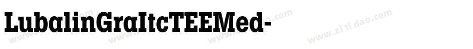 LubalinGraItcTEEMed字体转换