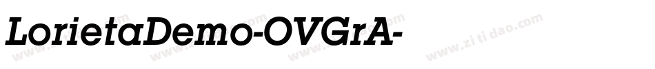LorietaDemo-OVGrA字体转换