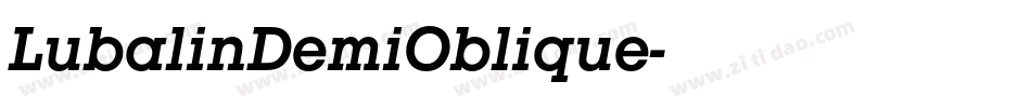 LubalinDemiOblique字体转换
