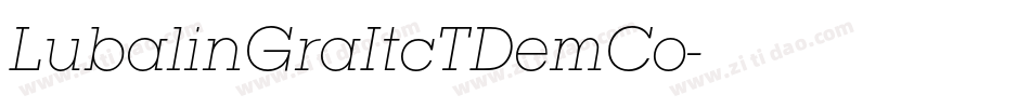 LubalinGraItcTDemCo字体转换