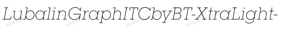 LubalinGraphITCbyBT-XtraLight字体转换