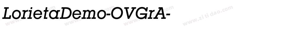 LorietaDemo-OVGrA字体转换