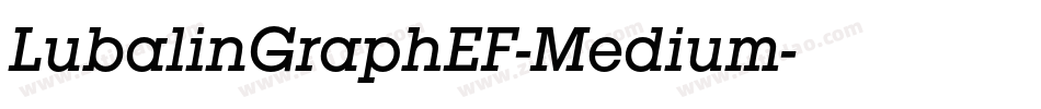 LubalinGraphEF-Medium字体转换