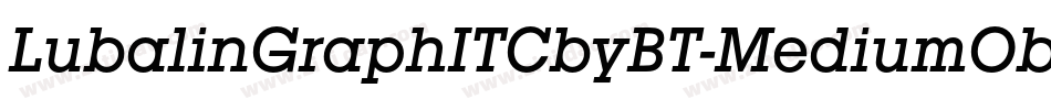 LubalinGraphITCbyBT-MediumObl字体转换