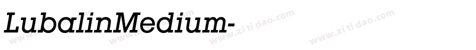 LubalinMedium字体转换