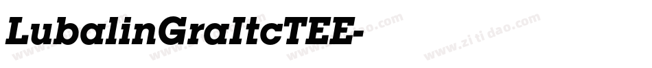 LubalinGraItcTEE字体转换