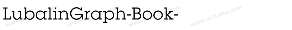LubalinGraph-Book字体转换