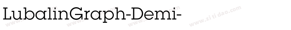 LubalinGraph-Demi字体转换