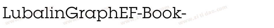 LubalinGraphEF-Book字体转换