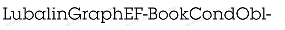 LubalinGraphEF-BookCondObl字体转换