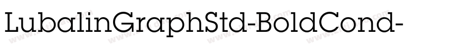LubalinGraphStd-BoldCond字体转换