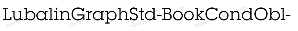 LubalinGraphStd-BookCondObl字体转换