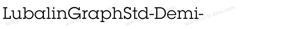 LubalinGraphStd-Demi字体转换