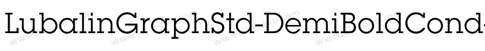 LubalinGraphStd-DemiBoldCond字体转换