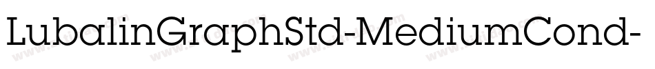 LubalinGraphStd-MediumCond字体转换