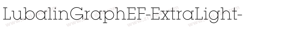 LubalinGraphEF-ExtraLight字体转换