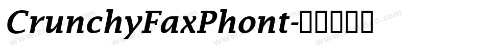 CrunchyFaxPhont字体转换
