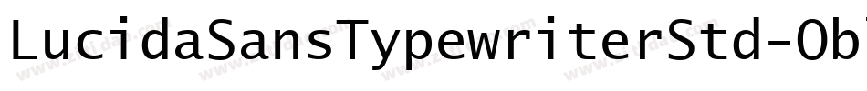 LucidaSansTypewriterStd-Obl字体转换