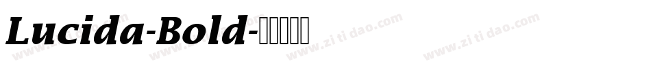 Lucida-Bold字体转换