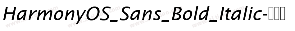 HarmonyOS_Sans_Bold_Italic字体转换