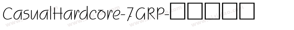 CasualHardcore-7GRP字体转换
