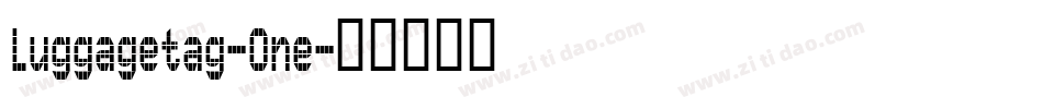 Luggagetag-One字体转换