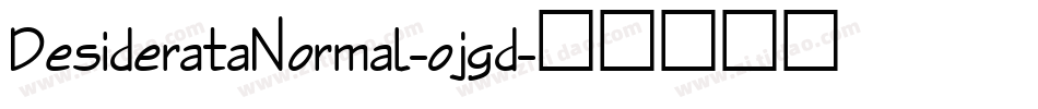DesiderataNormal-ojgd字体转换
