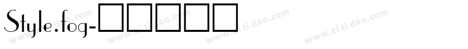 Style.fog字体转换