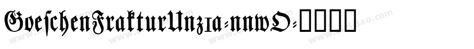 GoeschenFrakturUnz1a-nnwO字体转换