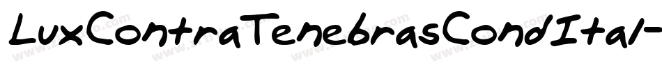 LuxContraTenebrasCondItal-4ARW字体转换