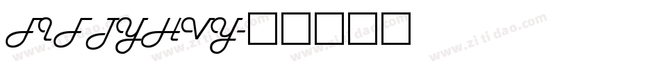 FIFTYHVY字体转换