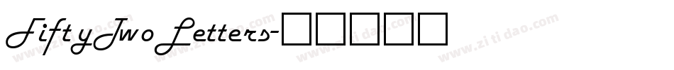 FiftyTwoLetters字体转换