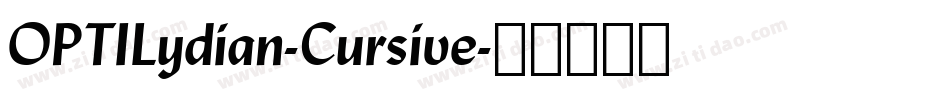 OPTILydian-Cursive字体转换