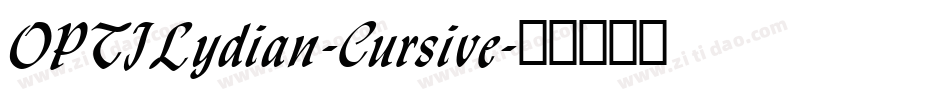 OPTILydian-Cursive字体转换